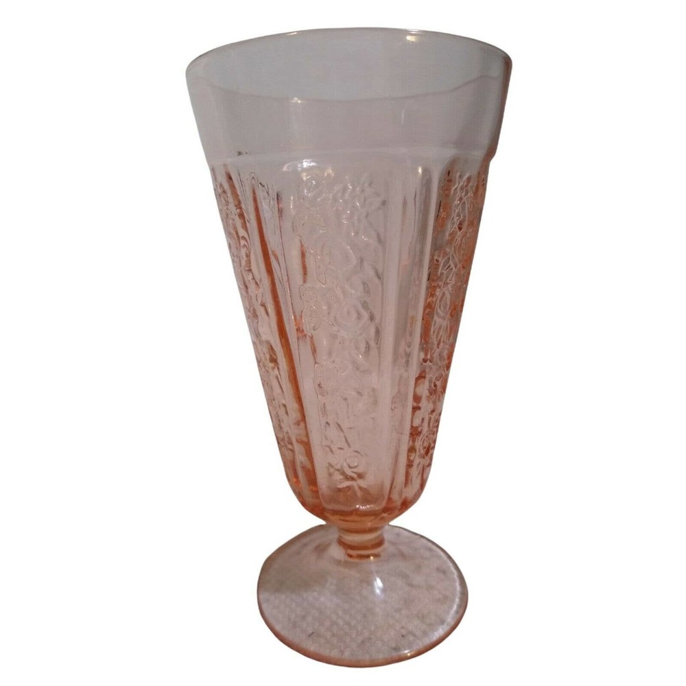 HOCKING GLASS CO. MAYFAIR OPEN ROSE PINK 7"